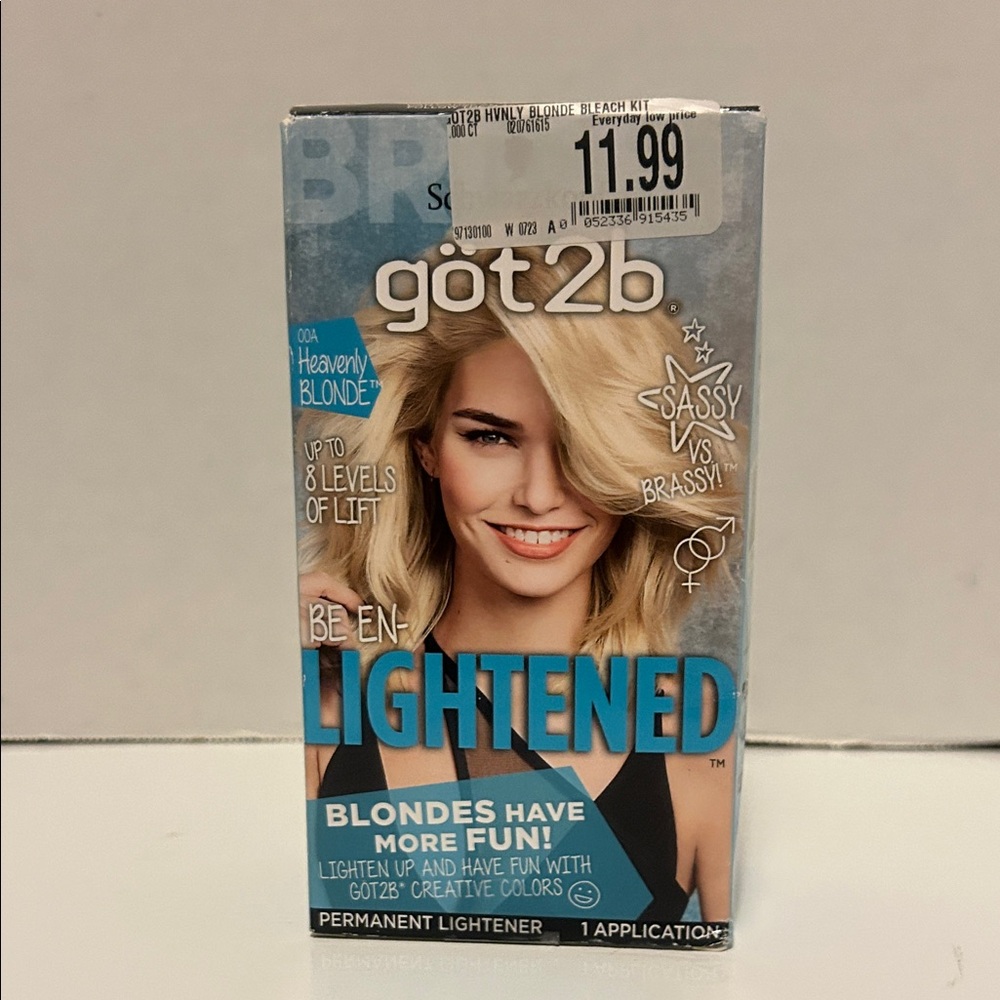 Lightened Permanent Hair Color - Heavenly Blonde Got2b
